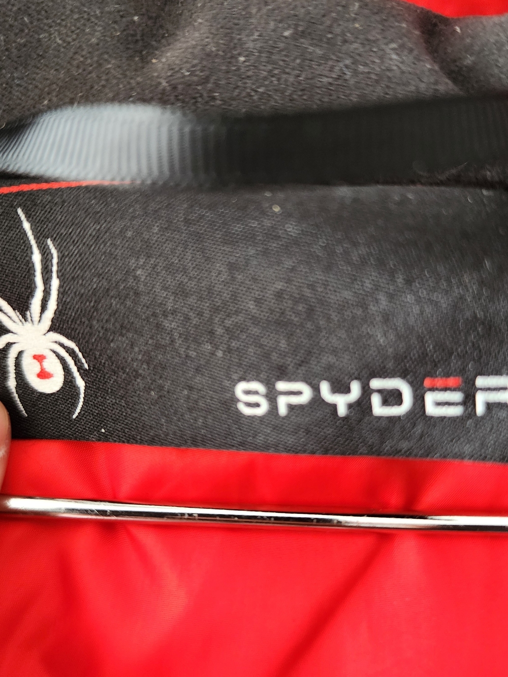 Spyder Ski Jacket Mens Medium Black Hooded Parka Coat Outerwear Gorpcore Winter - Picture 8 of 16